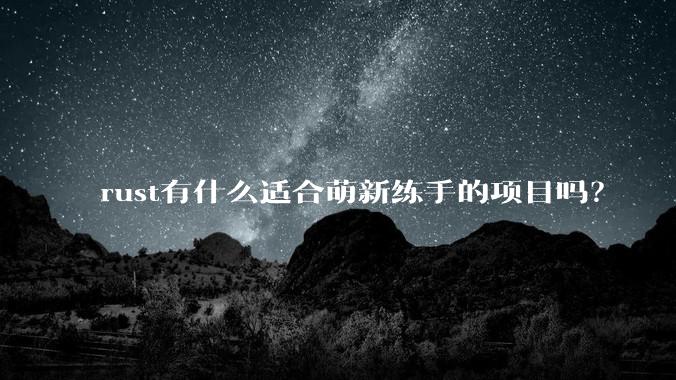rust有什么适合萌新练手的项目吗？